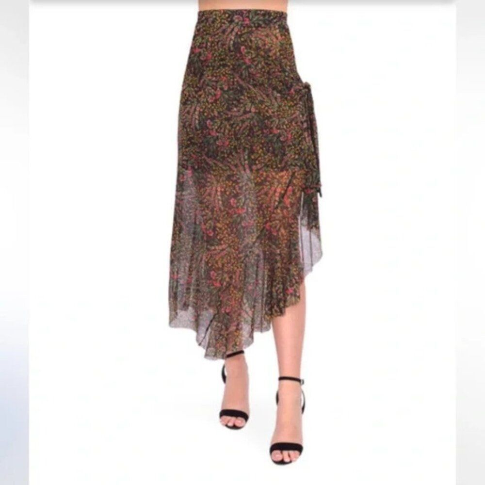 Misa Los Angeles Ria Midi Shirt Spring Floral Print NWOT Size Small Resortwear